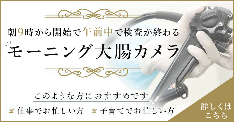 朝9時から開始で午前中で検査が終わる モーニング大腸カメラ このような方におすすめです 仕事でお忙しい方 子育てでお忙しい方